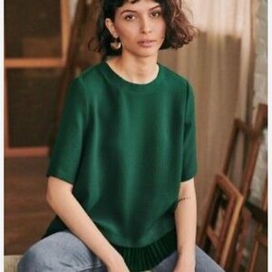 Sezane Green Blouse